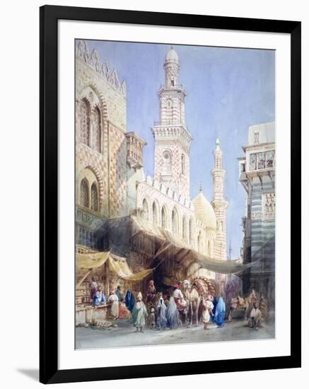 The Sharia El Gohargiyeh, Cairo, 19th Century-William Henry Bartlett-Framed Giclee Print