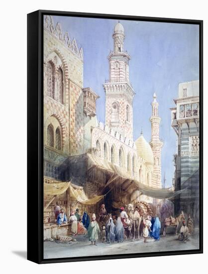 The Sharia El Gohargiyeh, Cairo, 19th Century-William Henry Bartlett-Framed Stretched Canvas