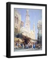 The Sharia El Gohargiyeh, Cairo, 19th Century-William Henry Bartlett-Framed Giclee Print