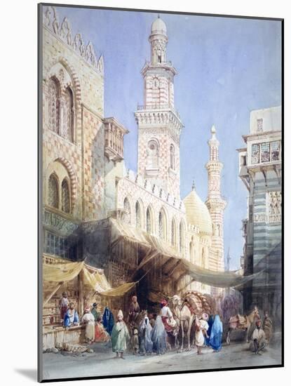 The Sharia El Gohargiyeh, Cairo, 19th Century-William Henry Bartlett-Mounted Giclee Print