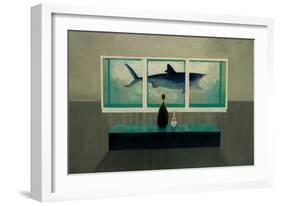 The Shark (Oil on Paper)-Chris Ross Williamson-Framed Giclee Print