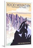 The Sharkstooth - Rocky Mountain National Park-Lantern Press-Framed Art Print