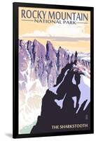 The Sharkstooth - Rocky Mountain National Park-Lantern Press-Framed Art Print