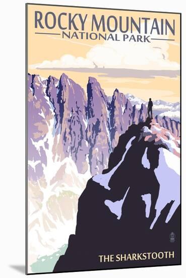 The Sharkstooth - Rocky Mountain National Park-Lantern Press-Mounted Art Print