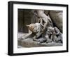 The She-Wolf, Romulus and Remus, Detail of Marble Statue Personifying Tiber-null-Framed Giclee Print