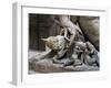 The She-Wolf, Romulus and Remus, Detail of Marble Statue Personifying Tiber-null-Framed Giclee Print