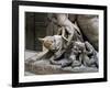 The She-Wolf, Romulus and Remus, Detail of Marble Statue Personifying Tiber-null-Framed Giclee Print