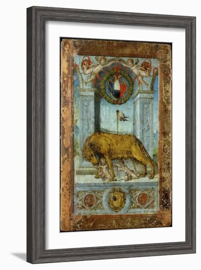 The She-Wolf Suckling Romulus and Remus-null-Framed Giclee Print