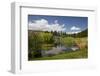 The Shed and Pond, Northburn Vineyard, Central Otago, South Island, New Zealand-David Wall-Framed Photographic Print