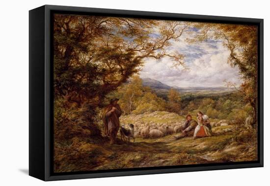 The Sheep Drive, 1863 (Oil on Canvas)-John Linnell-Framed Stretched Canvas