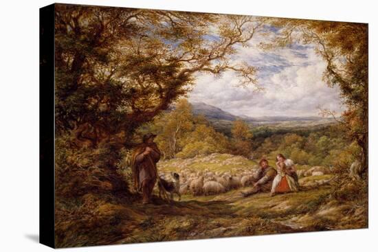 The Sheep Drive, 1863 (Oil on Canvas)-John Linnell-Stretched Canvas