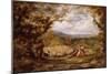 The Sheep Drive, 1863 (Oil on Canvas)-John Linnell-Mounted Giclee Print