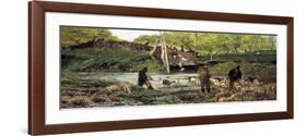 The Sheep Jump-Giovanni Fattori-Framed Art Print