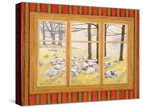 The Sheep Window-Ditz-Stretched Canvas