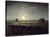 The Sheepfold, Moonlight, 1856-60-Jean-François Millet-Stretched Canvas