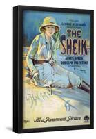 The Sheik Movie Rudolph Valentino Agnes Ayres Poster Print-null-Framed Poster