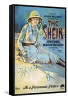 The Sheik Movie Rudolph Valentino Agnes Ayres Poster Print-null-Framed Stretched Canvas