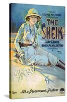 The Sheik Movie Rudolph Valentino Agnes Ayres Poster Print-null-Stretched Canvas