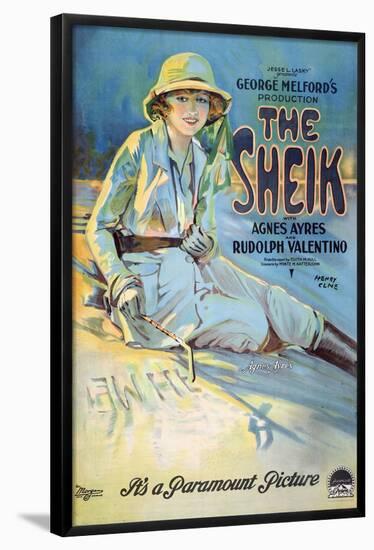 The Sheik Movie Rudolph Valentino Agnes Ayres Poster Print-null-Framed Poster