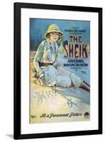 The Sheik Movie Rudolph Valentino Agnes Ayres Poster Print-null-Framed Poster