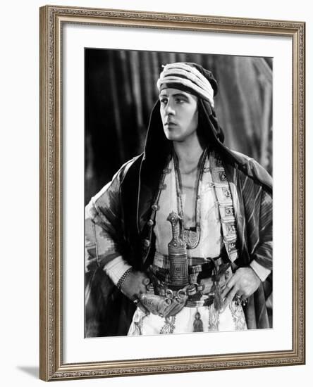 The Sheik, Rudolph Valentino, 1921-null-Framed Photo