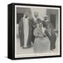 The Sheikh Mubarak of Koweit, His Son, and Three Attendants-null-Framed Stretched Canvas