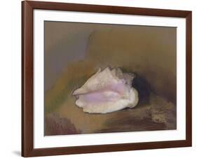 The Shell: Bottom Right, Small Shell, in the Shadow-Odilon Redon-Framed Giclee Print