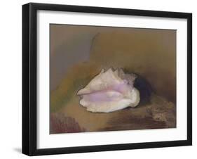 The Shell: Bottom Right, Small Shell, in the Shadow-Odilon Redon-Framed Giclee Print