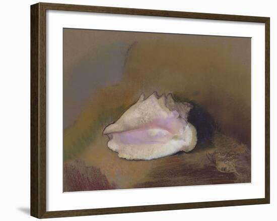 The Shell: Bottom Right, Small Shell, in the Shadow-Odilon Redon-Framed Giclee Print