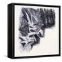 The Shelving Waterfall United States of America-null-Framed Stretched Canvas
