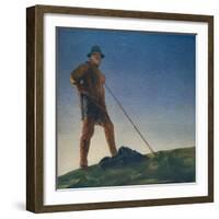 'The Shepherd hears the Guns at Dawn', c1910, (c1932)-William Blamire Young-Framed Giclee Print