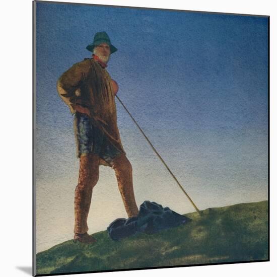 'The Shepherd hears the Guns at Dawn', c1910, (c1932)-William Blamire Young-Mounted Giclee Print