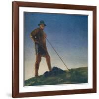 'The Shepherd hears the Guns at Dawn', c1910, (c1932)-William Blamire Young-Framed Giclee Print