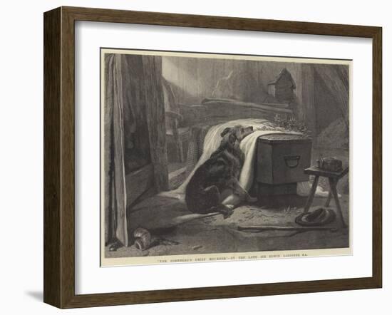 The Shepherd's Chief Mourner-Edwin Landseer-Framed Giclee Print
