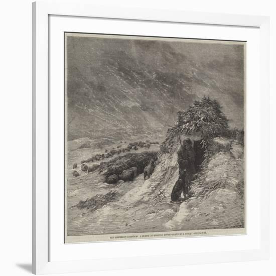 The Shepherd's Christmas, a Sketch on Brighton Downs-Edward Duncan-Framed Giclee Print