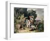 The Shepherd's Family, 1837-Ludwig Richter-Framed Giclee Print