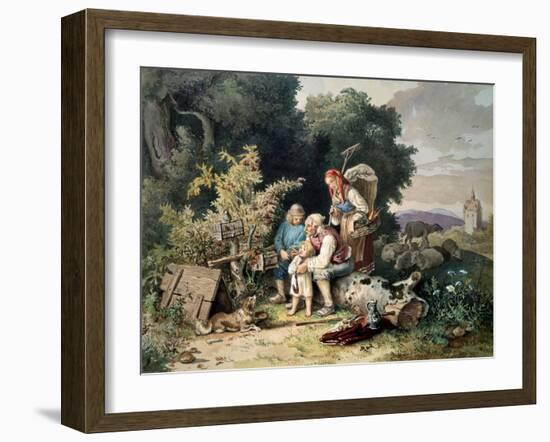 The Shepherd's Family, 1837-Ludwig Richter-Framed Giclee Print