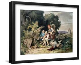 The Shepherd's Family, 1837-Ludwig Richter-Framed Giclee Print