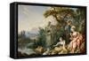 The Shepherd's Presents (The Nes)-François Boucher-Framed Stretched Canvas