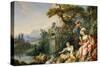 The Shepherd's Presents (The Nes)-François Boucher-Stretched Canvas