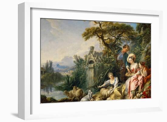 The Shepherd's Presents (The Nes)-François Boucher-Framed Giclee Print