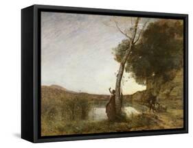 The Shepherd's Star, 1864-Jean-Baptiste-Camille Corot-Framed Stretched Canvas