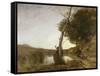 The Shepherd's Star, 1864-Jean-Baptiste-Camille Corot-Framed Stretched Canvas