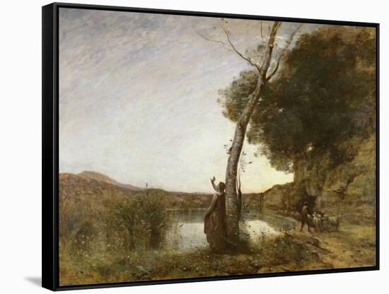 The Shepherd's Star, 1864-Jean-Baptiste-Camille Corot-Framed Stretched Canvas