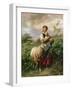 The Shepherdess, 1866-Johann Baptist Hofner-Framed Premium Giclee Print