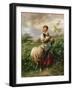 The Shepherdess, 1866-Johann Baptist Hofner-Framed Giclee Print