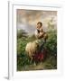 The Shepherdess, 1866-Johann Baptist Hofner-Framed Giclee Print