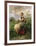 The Shepherdess, 1866-Johann Baptist Hofner-Framed Giclee Print