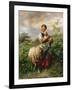 The Shepherdess, 1866-Johann Baptist Hofner-Framed Giclee Print