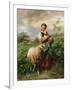 The Shepherdess, 1866-Johann Baptist Hofner-Framed Giclee Print